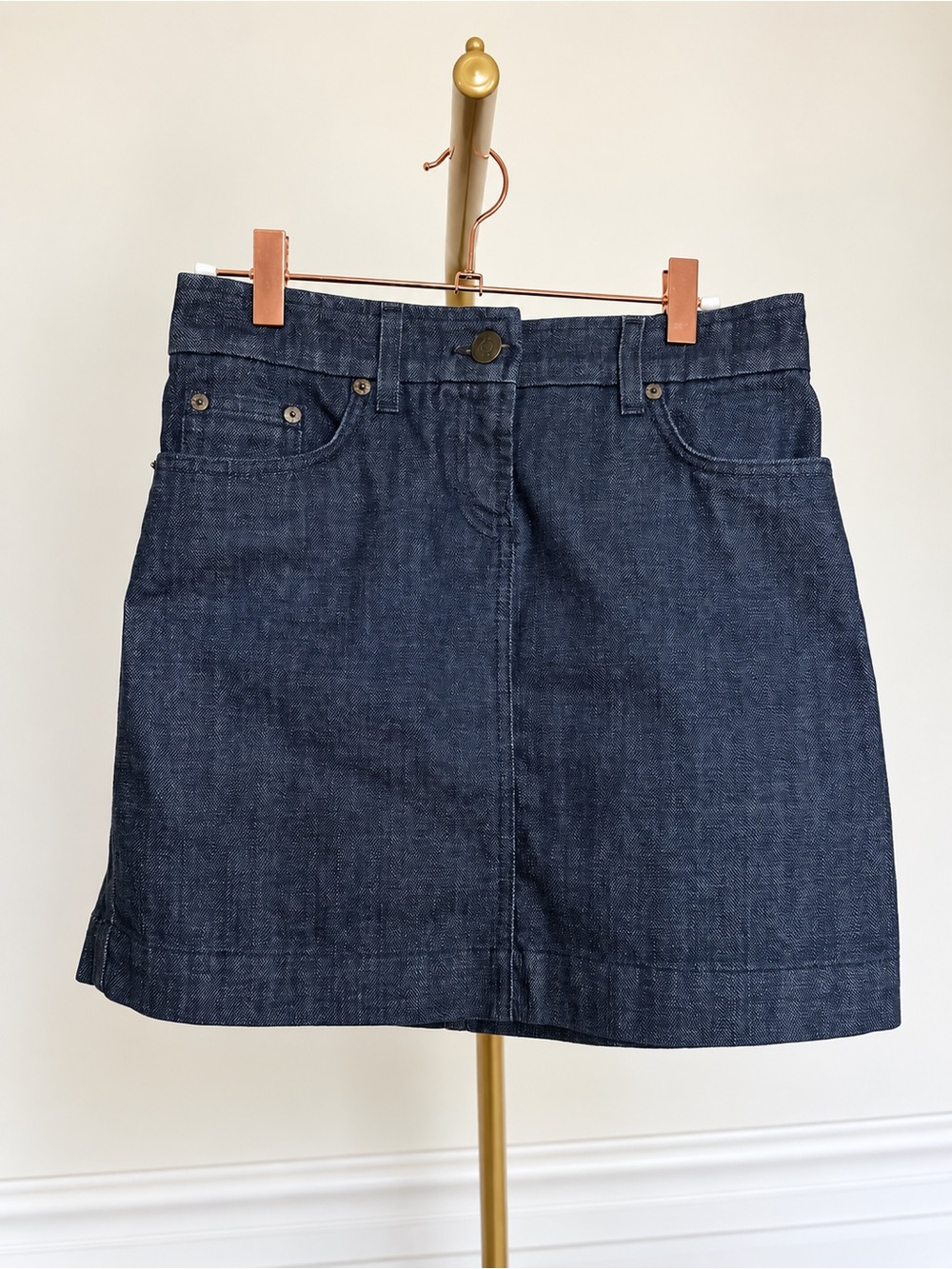 J.Crew Dark Wash Denim Mini Skirt | Size 28 | Made in USA